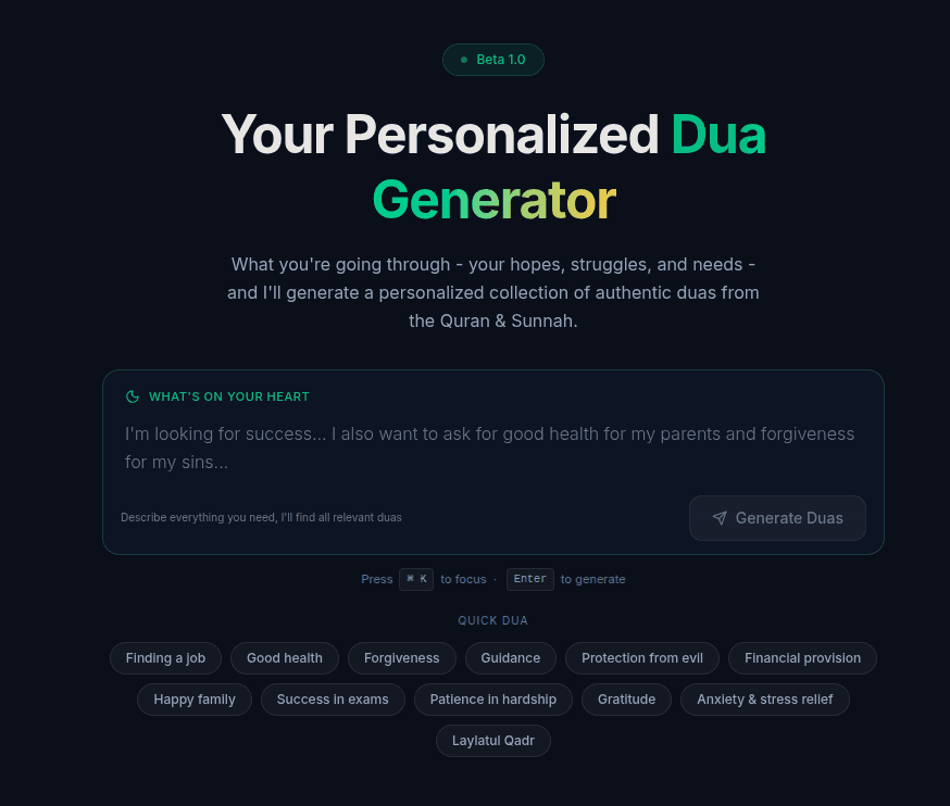 Dua Finder